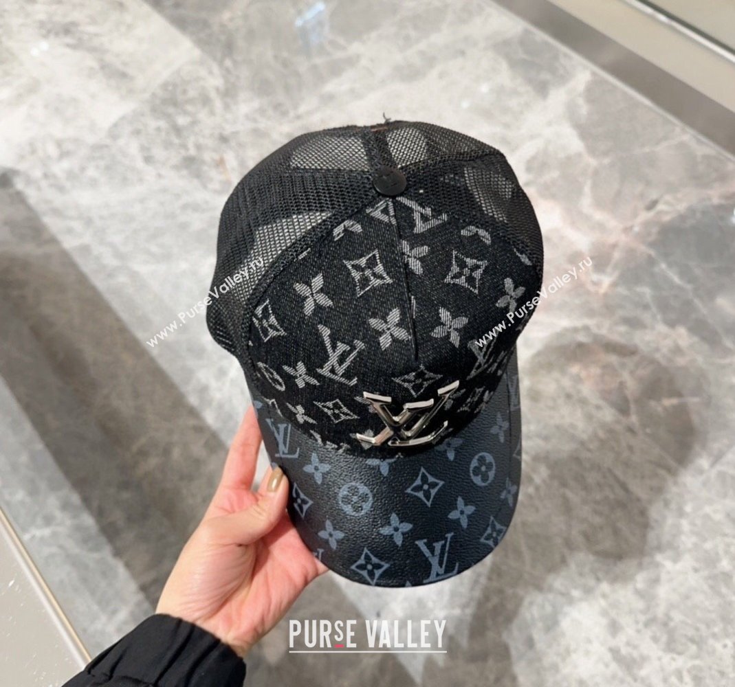 Louis Vuitton Monogram and Mesh Baseball hat Black 2024 0301 (XMN-240301096)