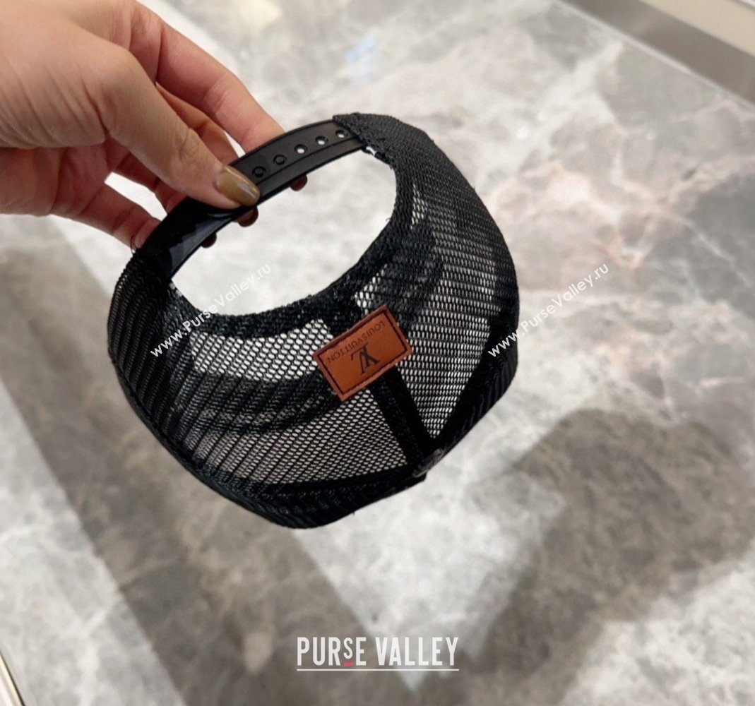 Louis Vuitton Monogram and Mesh Baseball hat Black 2024 0301 (XMN-240301096)