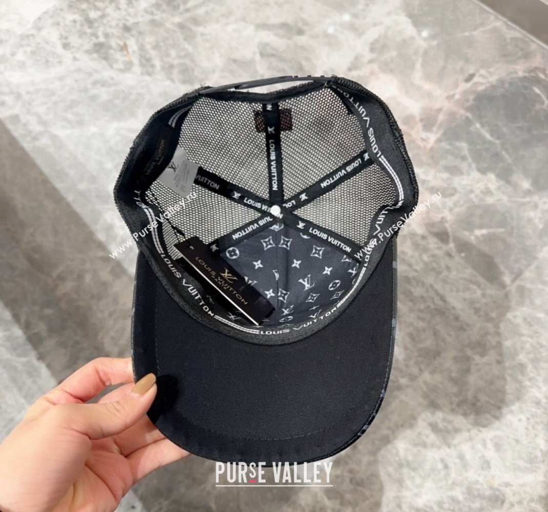 Louis Vuitton Monogram and Mesh Baseball hat Black 2024 0301 (XMN-240301096)