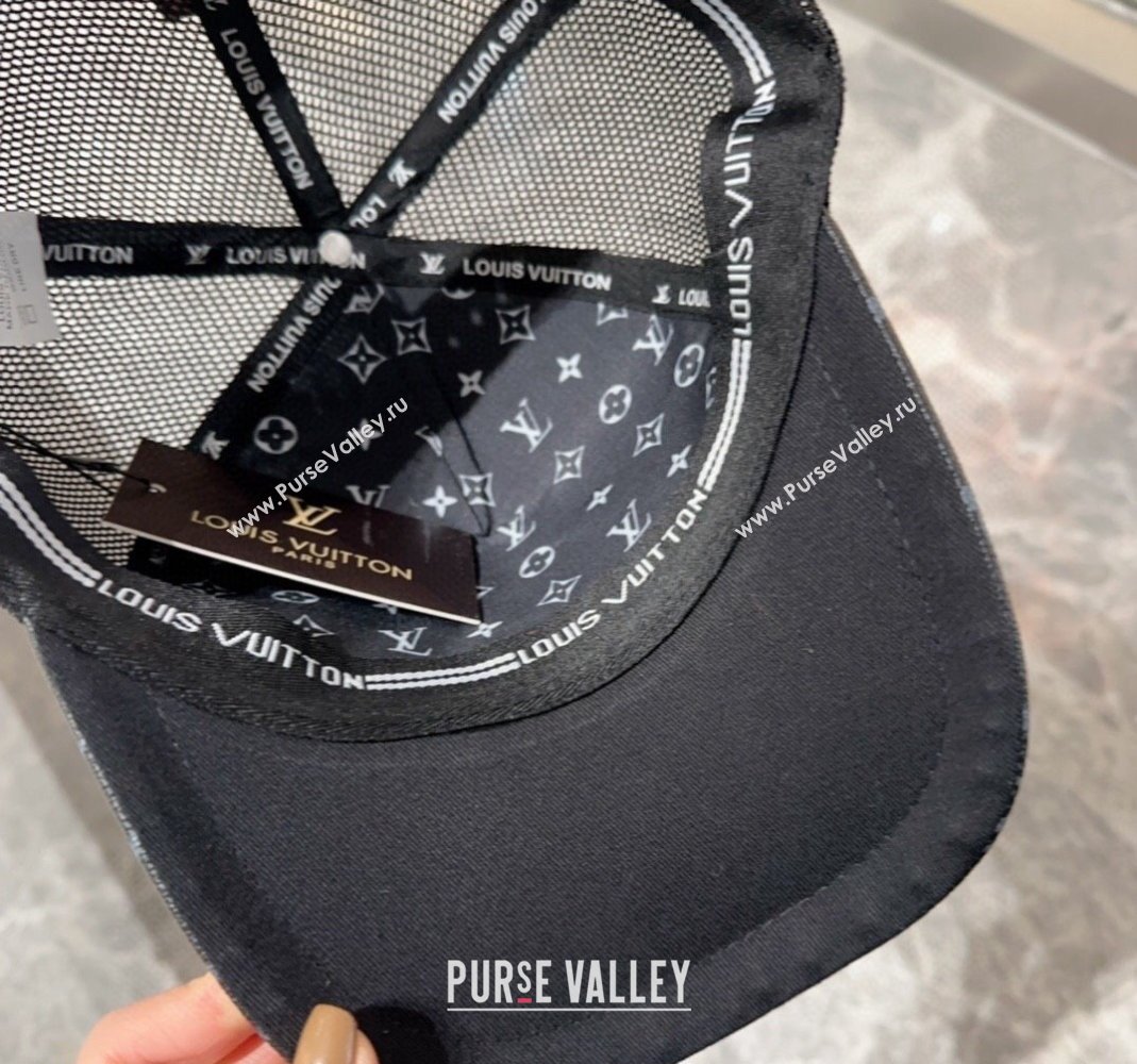 Louis Vuitton Monogram and Mesh Baseball hat Black 2024 0301 (XMN-240301096)