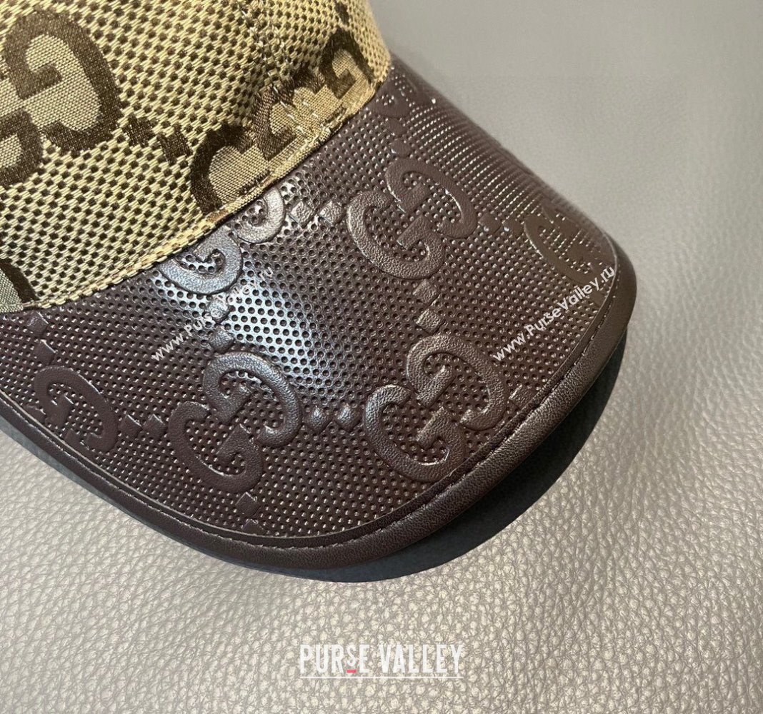 Gucci Jumbo GG Baseball hat Yellow/Brown 2024 0301 (XMN-240301099)