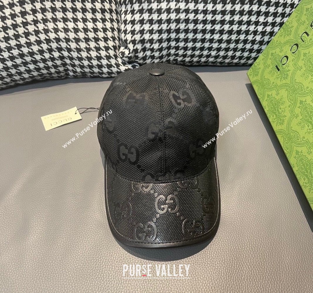 Gucci Jumbo GG Baseball hat Black 2024 0301 (XMN-240301100)