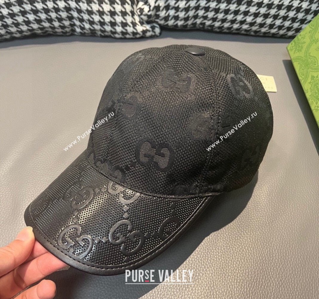 Gucci Jumbo GG Baseball hat Black 2024 0301 (XMN-240301100)