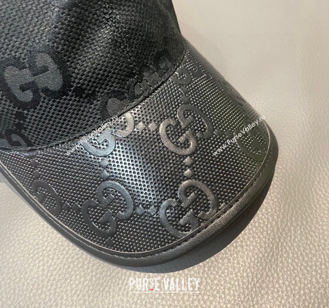 Gucci Jumbo GG Baseball hat Black 2024 0301 (XMN-240301100)