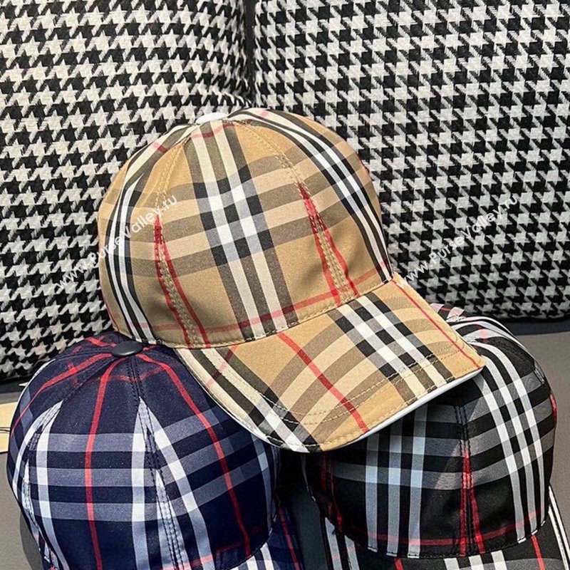 Burberry Check Fabric Baseball hat Yellow 2024 0301 (XMN-240301107)