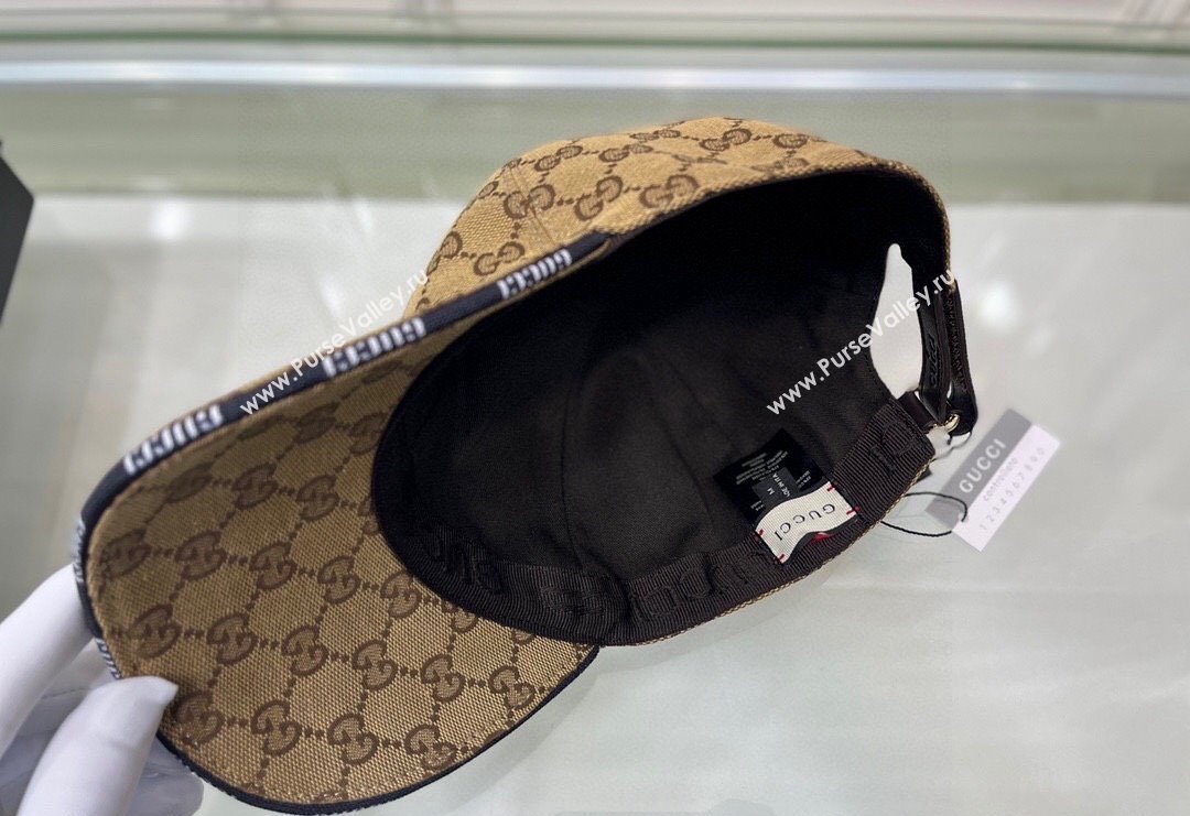 Gucci GG Canvas Baseball hat with Interlocking G Camel 2024 0301 (XMN-240301110)