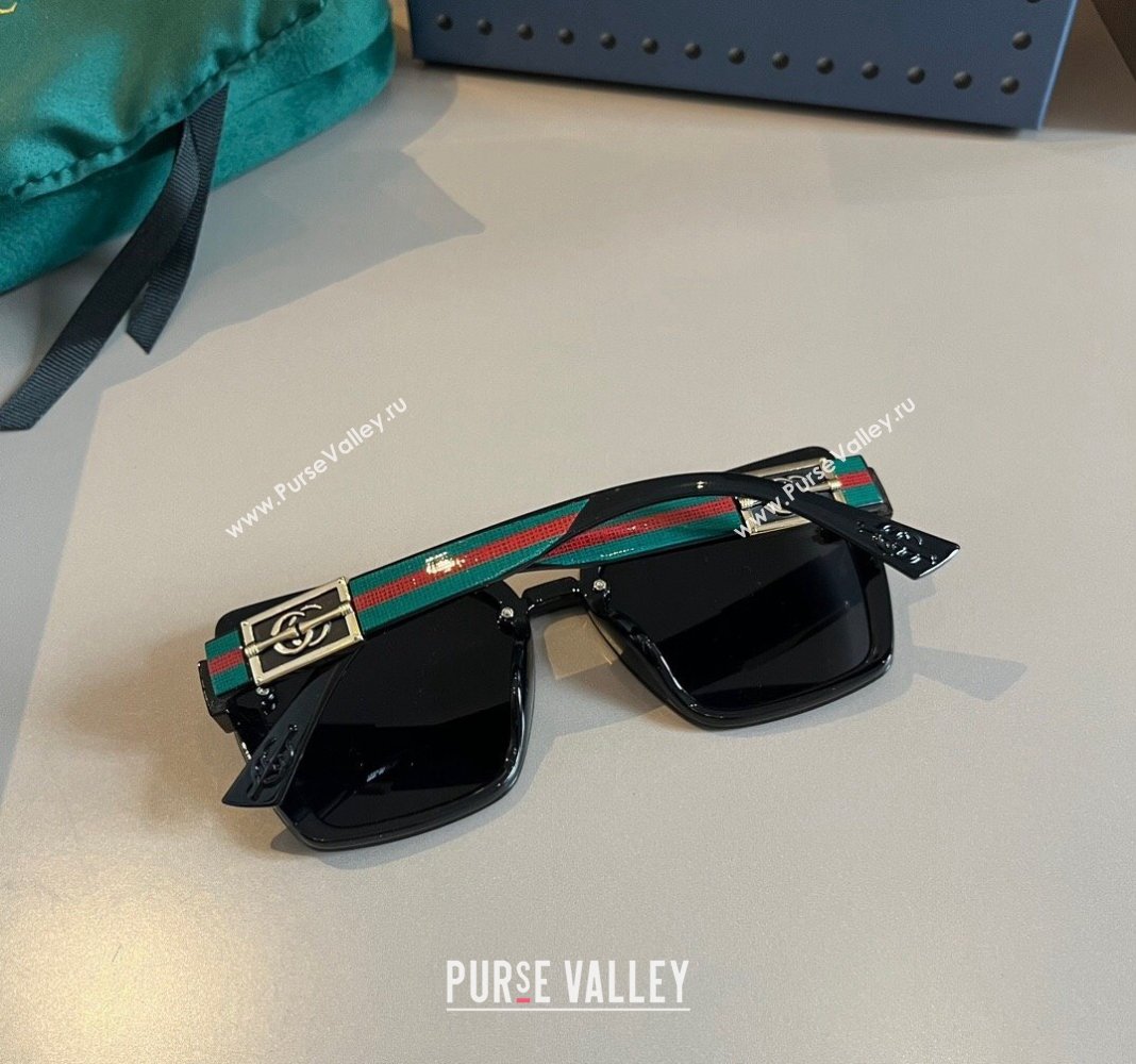 Gucci Sunglasses with GG Web Black 2024 0304 (XMN-240304146)