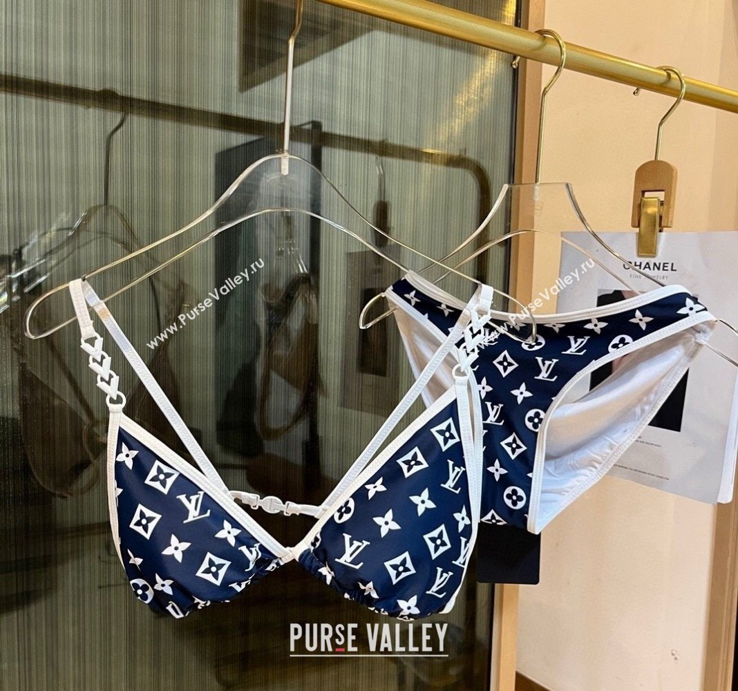 Louis Vuitton Two Pieces Swimwear Blue/White 2024 030601 (XMN-240306022)
