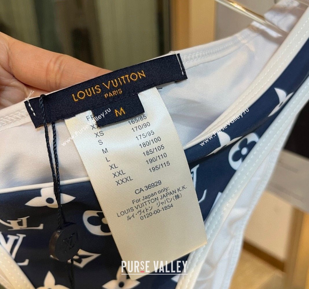 Louis Vuitton Two Pieces Swimwear Blue/White 2024 030601 (XMN-240306022)