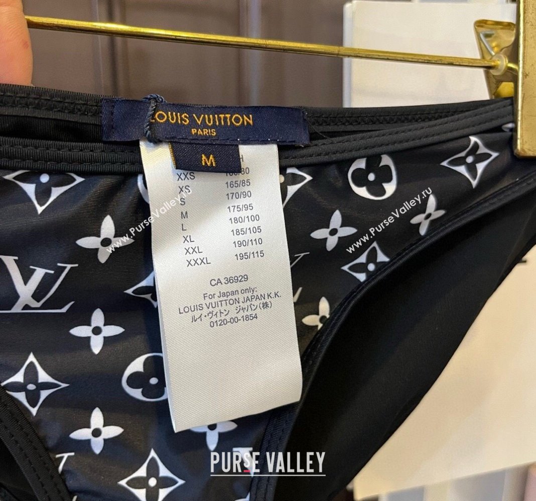 Louis Vuitton Two Pieces Swimwear Black/White/Gold 2024 030601 (XMN-240306025)