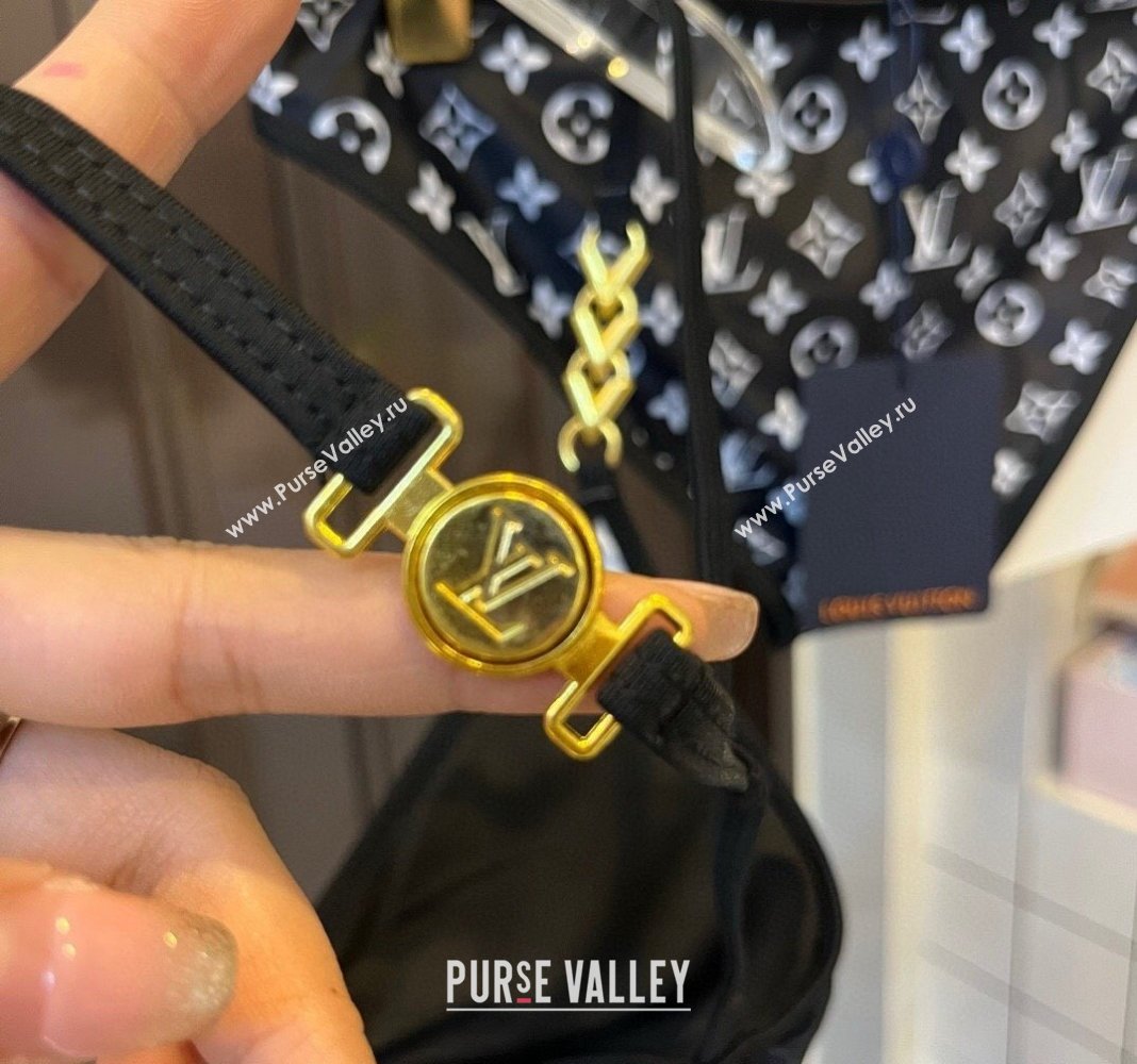 Louis Vuitton Two Pieces Swimwear Black/White/Gold 2024 030601 (XMN-240306025)