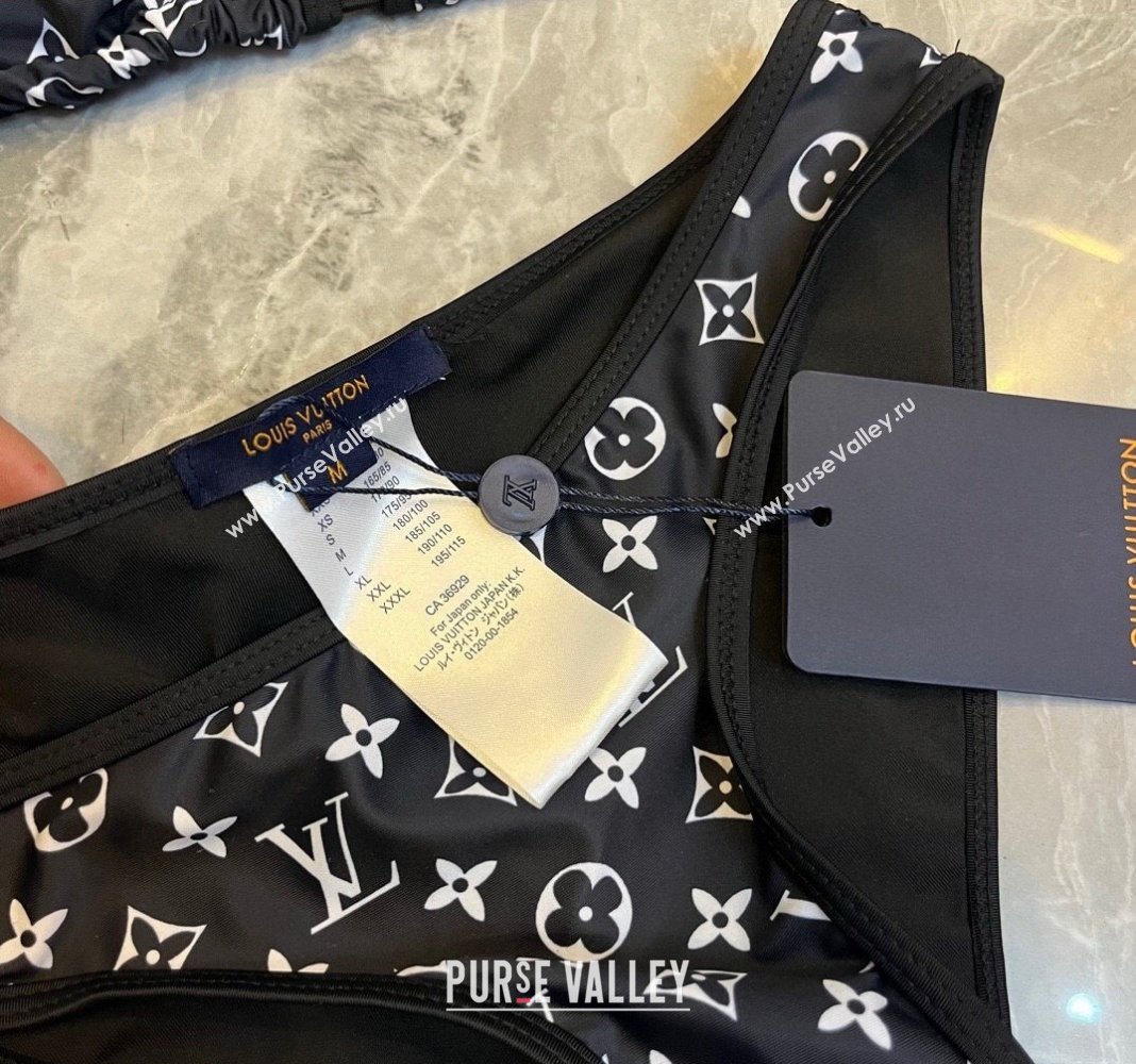 Louis Vuitton Two Pieces Swimwear Black/White/Gold 2024 030601 (XMN-240306025)