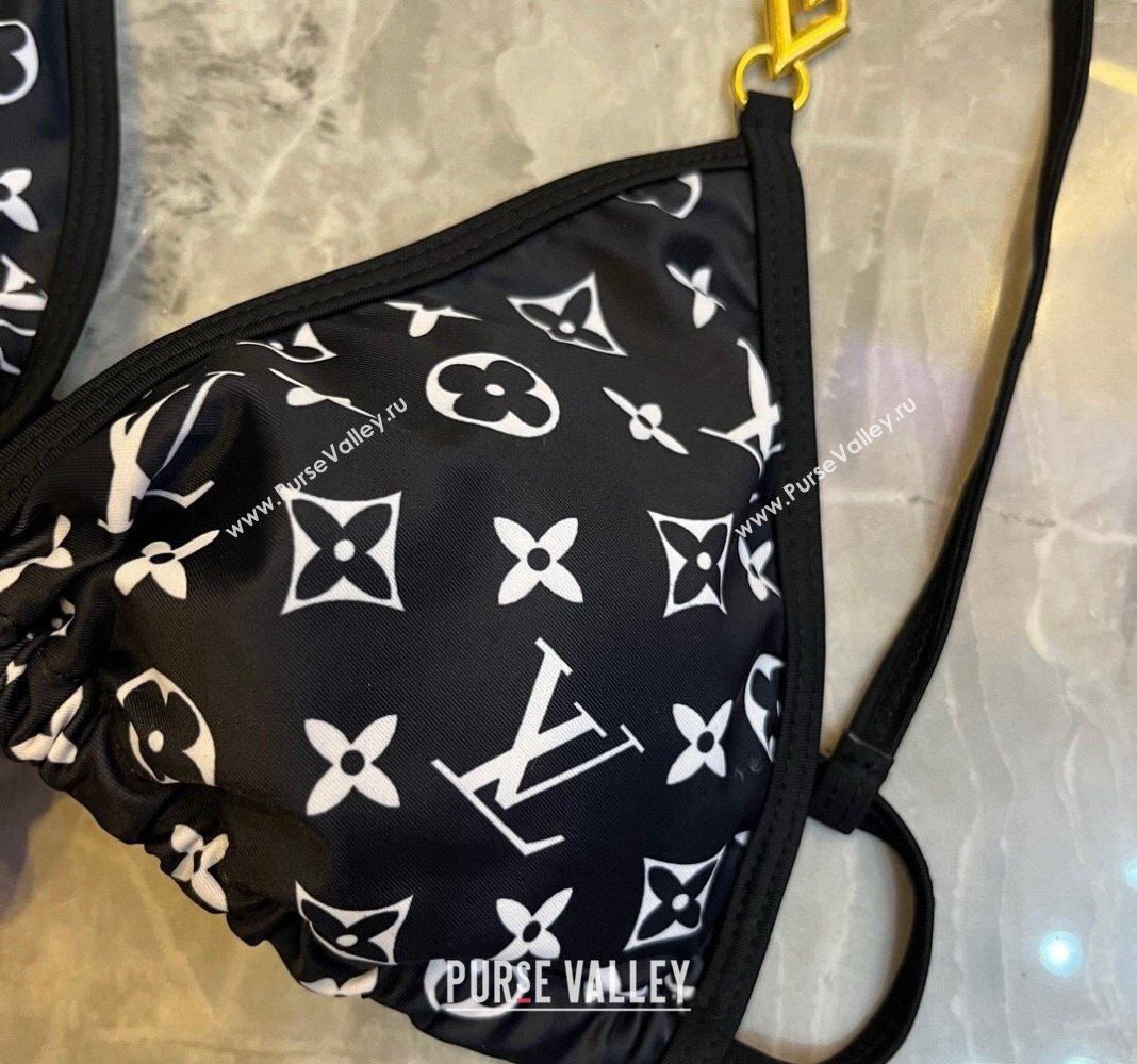 Louis Vuitton Two Pieces Swimwear Black/White/Gold 2024 030601 (XMN-240306025)