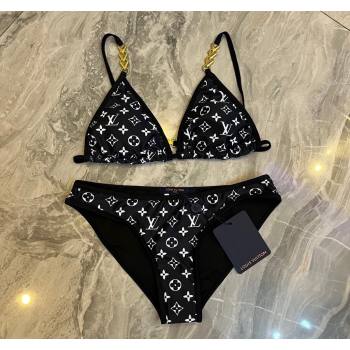 Louis Vuitton Two Pieces Swimwear Black/White/Gold 2024 030601 (XMN-240306025)