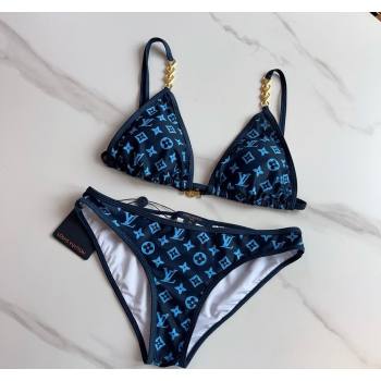 Louis Vuitton Two Pieces Swimwear Light Bue/Black 2024 030601 (XMN-240306029)