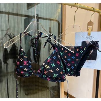 Louis Vuitton Two Pieces Swimwear Black/Multicolor 2024 030601 (XMN-240306031)