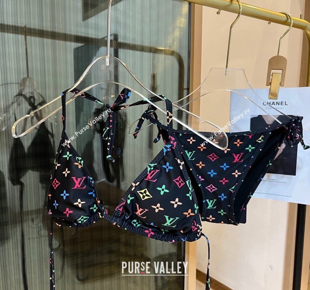 Louis Vuitton Two Pieces Swimwear Black/Multicolor 2024 030601 (XMN-240306031)