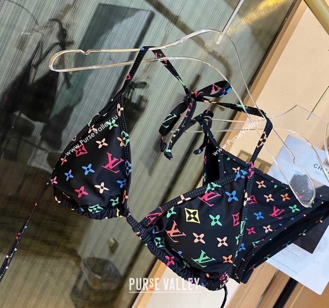 Louis Vuitton Two Pieces Swimwear Black/Multicolor 2024 030601 (XMN-240306031)