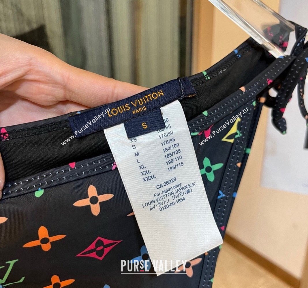 Louis Vuitton Two Pieces Swimwear Black/Multicolor 2024 030601 (XMN-240306031)