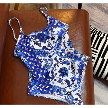 Louis Vuitton One Piece Swimwear Blue/White 2024 030602 (XMN-240306050)