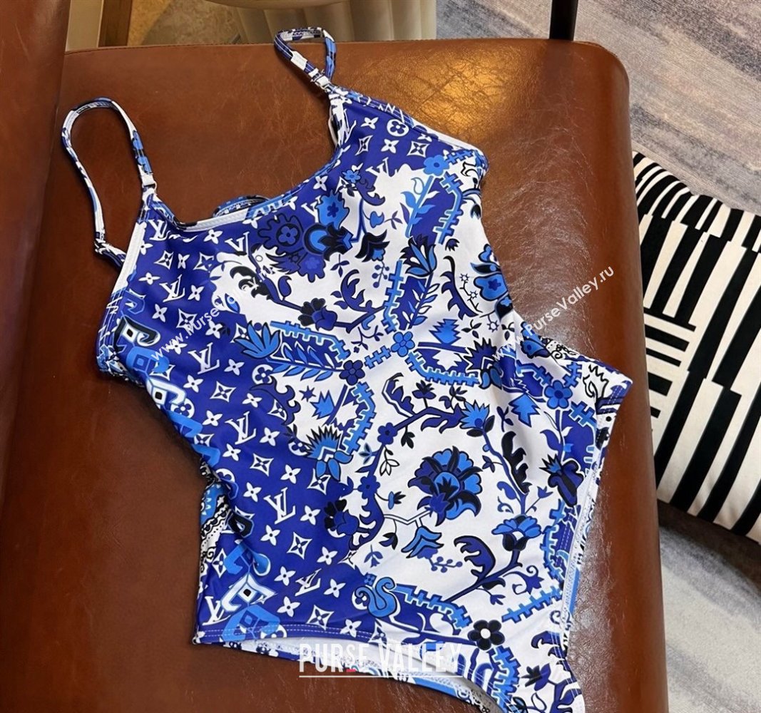 Louis Vuitton One Piece Swimwear Blue/White 2024 030602 (XMN-240306050)