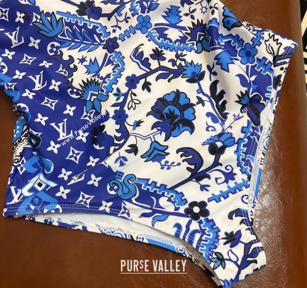 Louis Vuitton One Piece Swimwear Blue/White 2024 030602 (XMN-240306050)