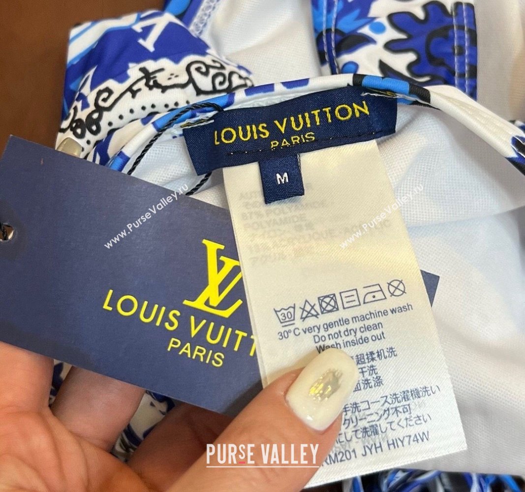 Louis Vuitton One Piece Swimwear Blue/White 2024 030602 (XMN-240306050)