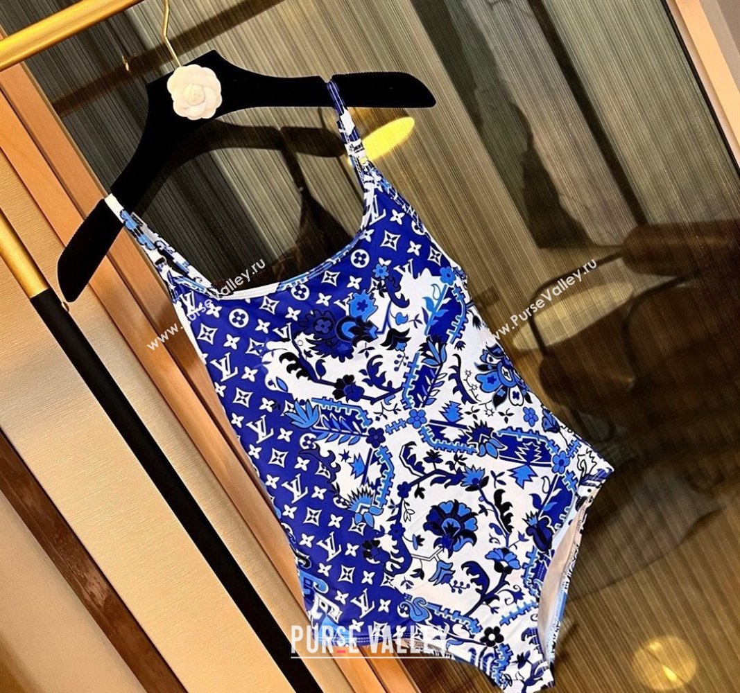 Louis Vuitton One Piece Swimwear Blue/White 2024 030602 (XMN-240306050)