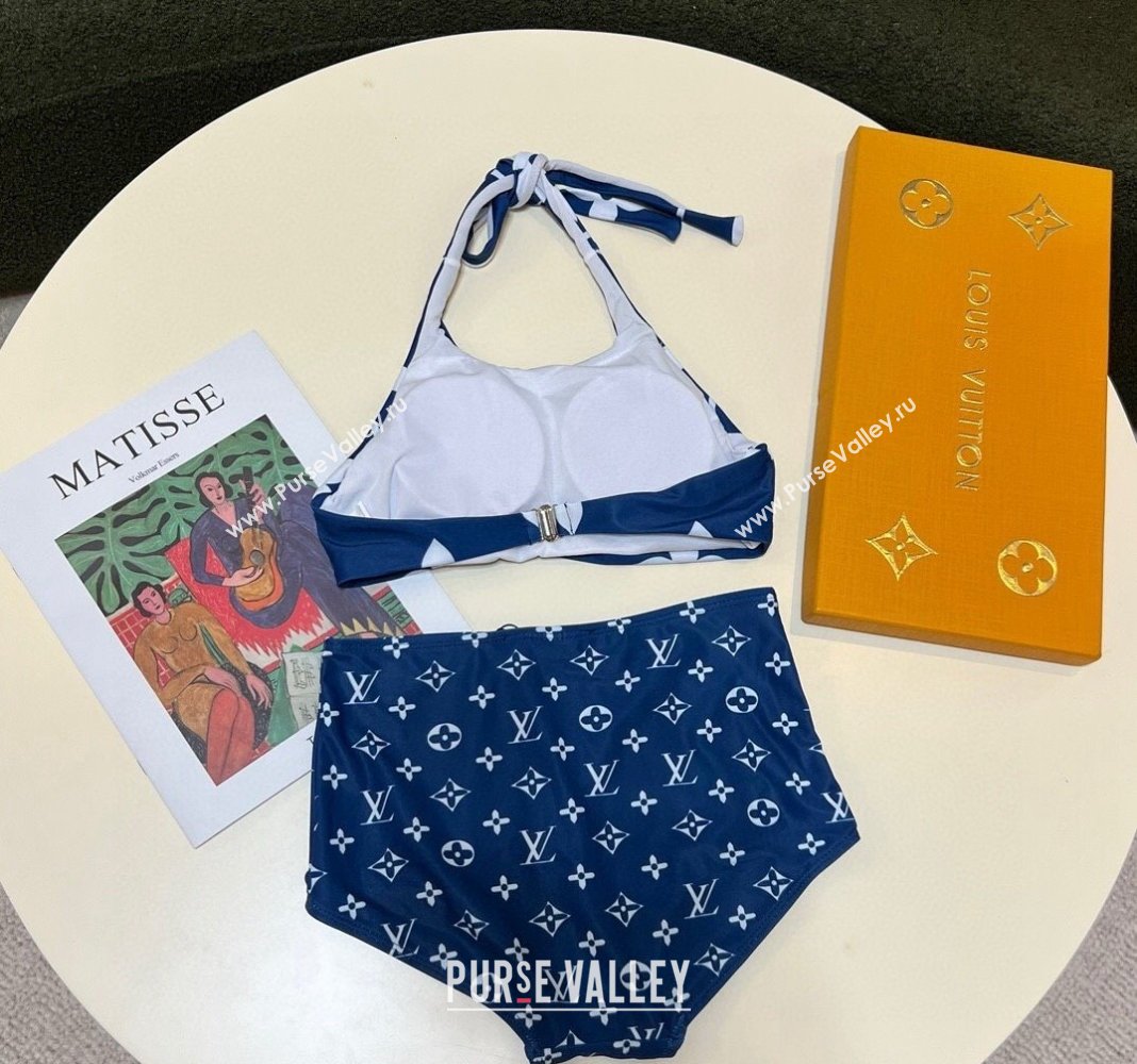 Louis Vuitton Two Pieces Swimwear Navy Blue 2024 030601 (XMN-240306052)