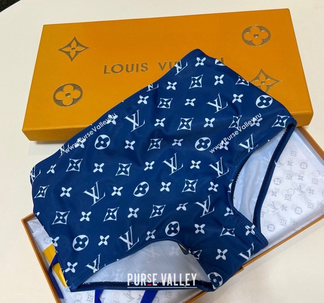 Louis Vuitton Two Pieces Swimwear Navy Blue 2024 030601 (XMN-240306052)