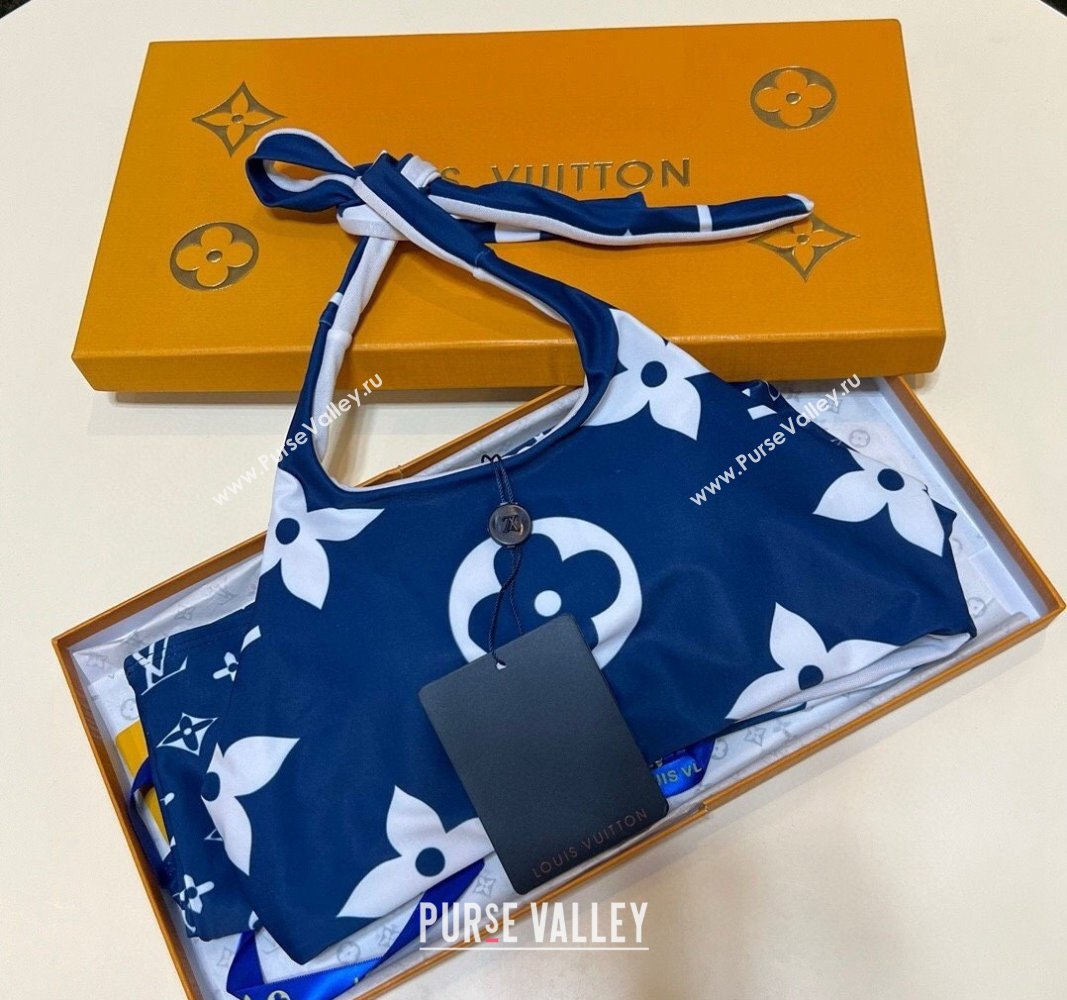 Louis Vuitton Two Pieces Swimwear Navy Blue 2024 030601 (XMN-240306052)
