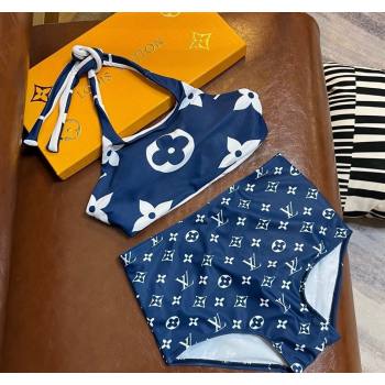 Louis Vuitton Two Pieces Swimwear Navy Blue 2024 030601 (XMN-240306052)