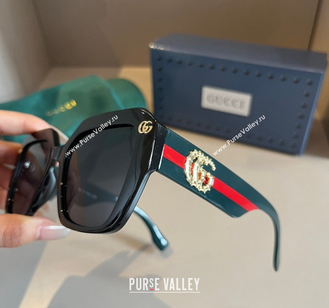 Gucci Sunglasses with GG Web Black 2024 0305 (XMN-240305010)