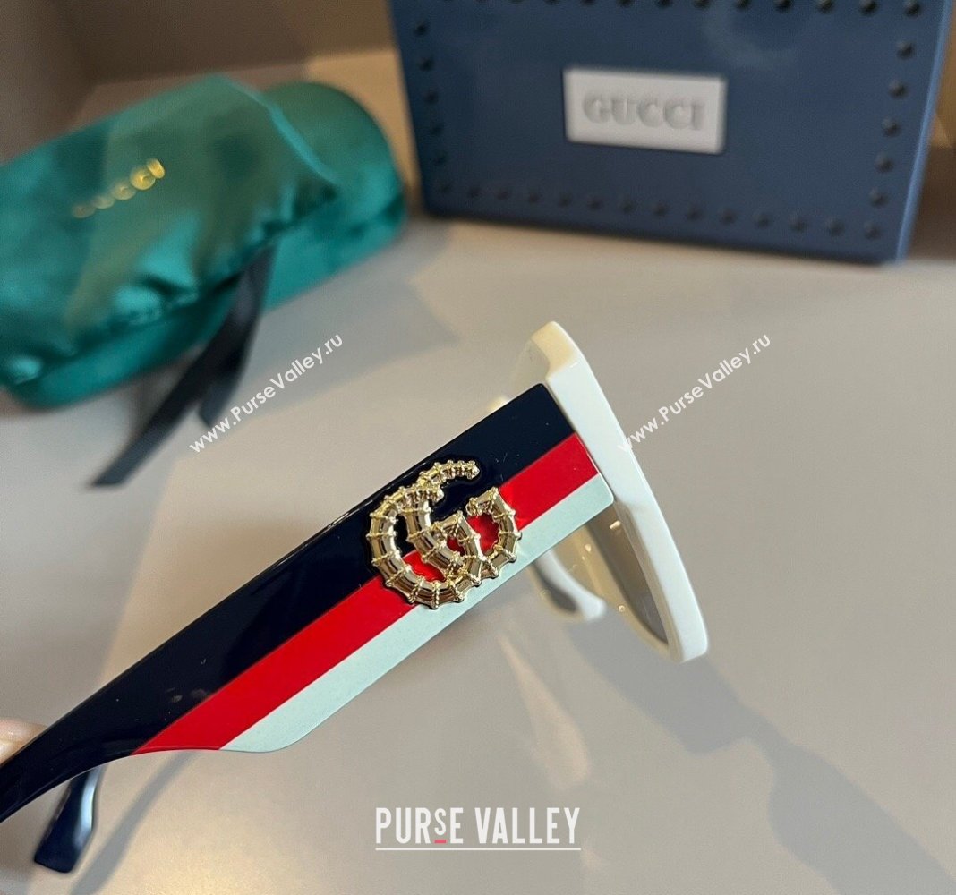 Gucci Sunglasses with GG Web White 2024 0305 (XMN-240305011)
