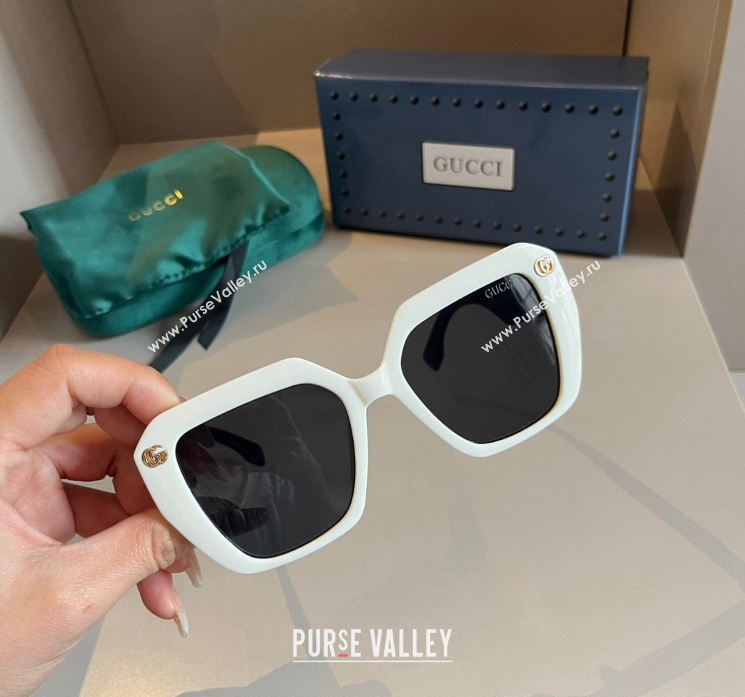 Gucci Sunglasses with GG Web White 2024 0305 (XMN-240305011)