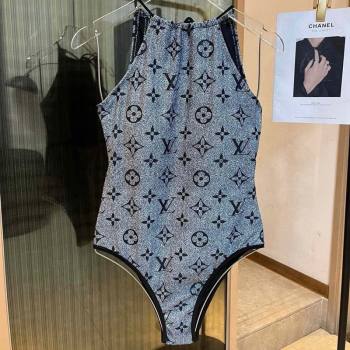 Louis Vuitton One Piece Swimwear Dark Grey 2024 030602 (XMN-240306053)