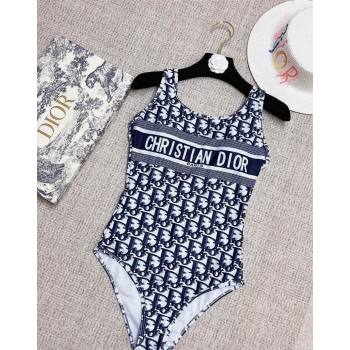 Dior Oblique Swimwear Dark Blue/White 2024 0306 (XMN-240306079)