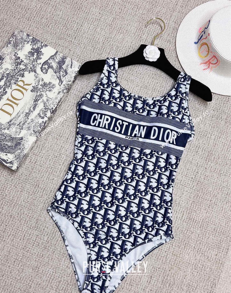 Dior Oblique Swimwear Dark Blue/White 2024 0306 (XMN-240306079)