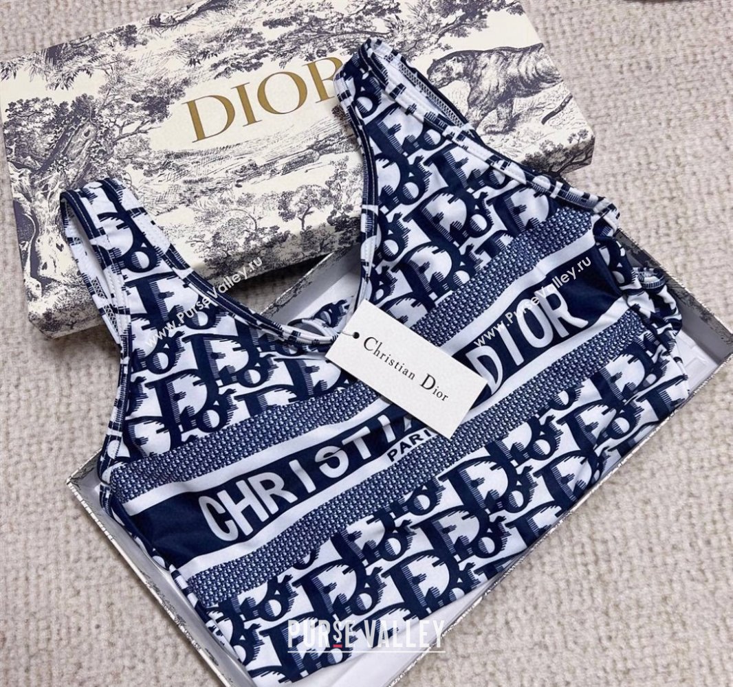 Dior Oblique Swimwear Dark Blue/White 2024 0306 (XMN-240306079)