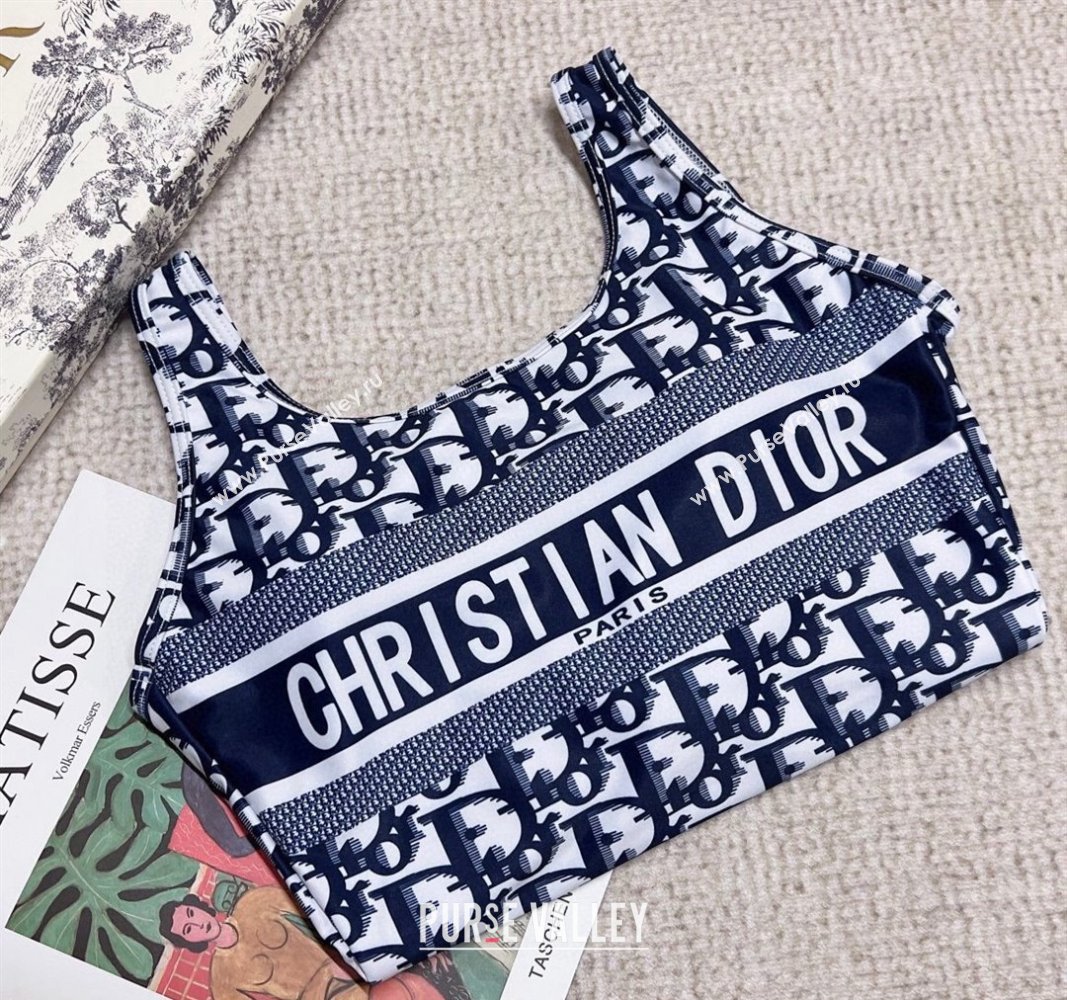 Dior Oblique Swimwear Dark Blue/White 2024 0306 (XMN-240306079)