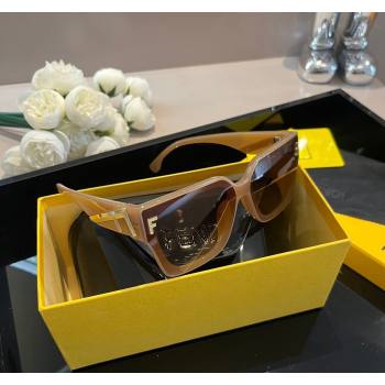 Fendi Sunglasses with F Brown 2024 0305 (XMN-240305027)