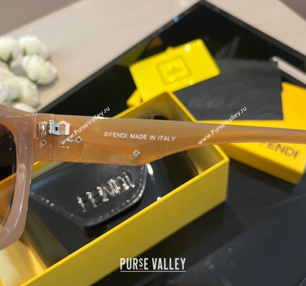 Fendi Sunglasses with F Brown 2024 0305 (XMN-240305027)