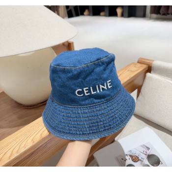 Celine Denim Bucket Hat Blue 2024 0301 (MAO-240301129)