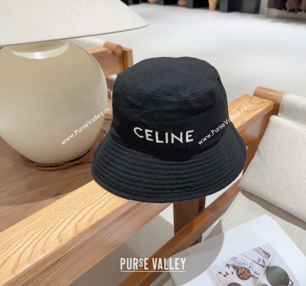 Celine Denim Bucket Hat Black 2024 0301 (MAO-240301130)