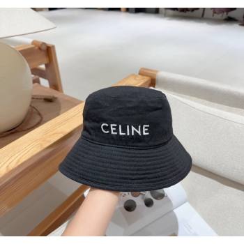 Celine Denim Bucket Hat Black 2024 0301 (MAO-240301130)