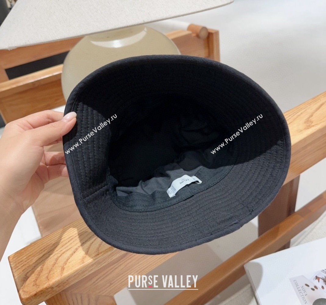 Celine Denim Bucket Hat Black 2024 0301 (MAO-240301130)