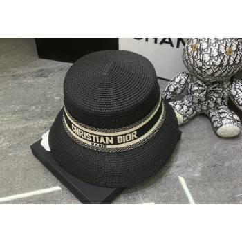 Dior Straw Bucket Hat Black 2 2024 0301 (MAO-240301140)