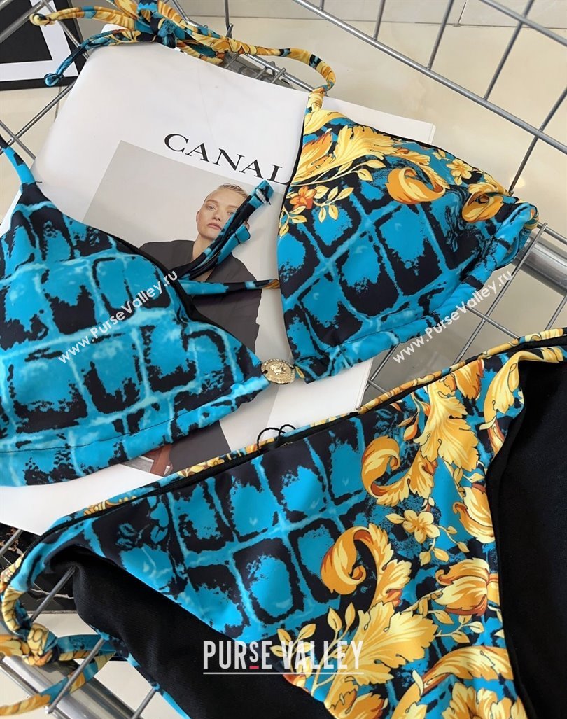 Versace Two Pieces Swimwear Blue/Yellow 2024 0307 (A-240307012)