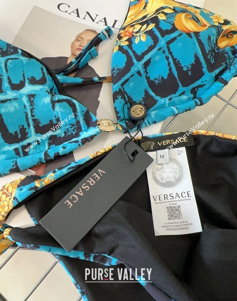 Versace Two Pieces Swimwear Blue/Yellow 2024 0307 (A-240307012)