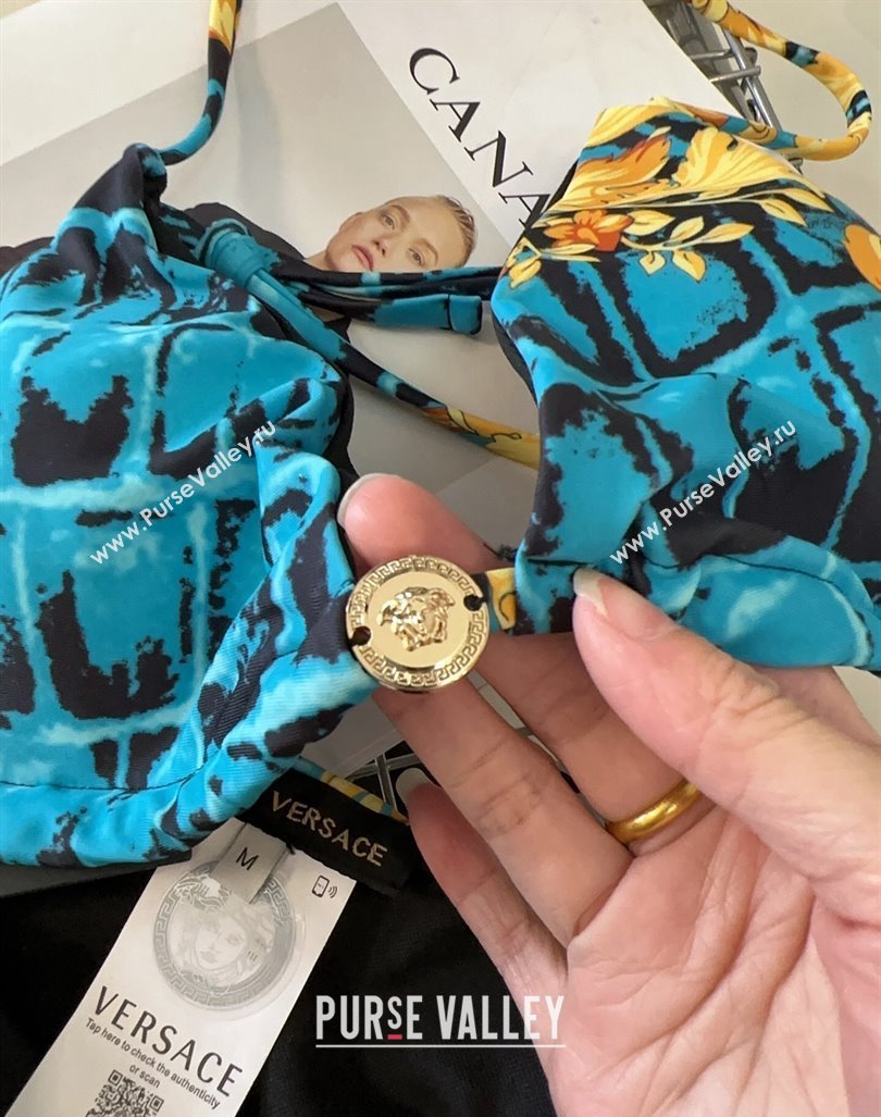 Versace Two Pieces Swimwear Blue/Yellow 2024 0307 (A-240307012)